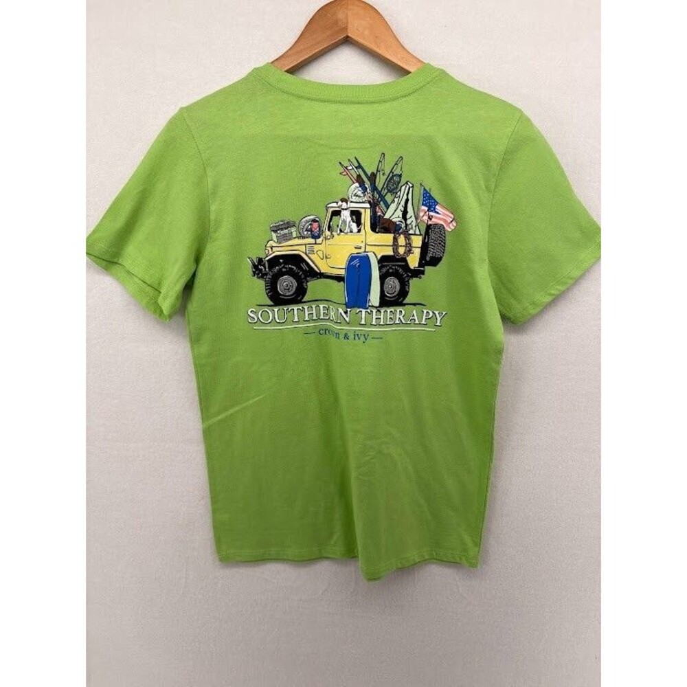 Boys Crown &‎ Ivy Green T-Shirt Jeep/Fishing/Southern NWT Size Large - Picture 3 of 5